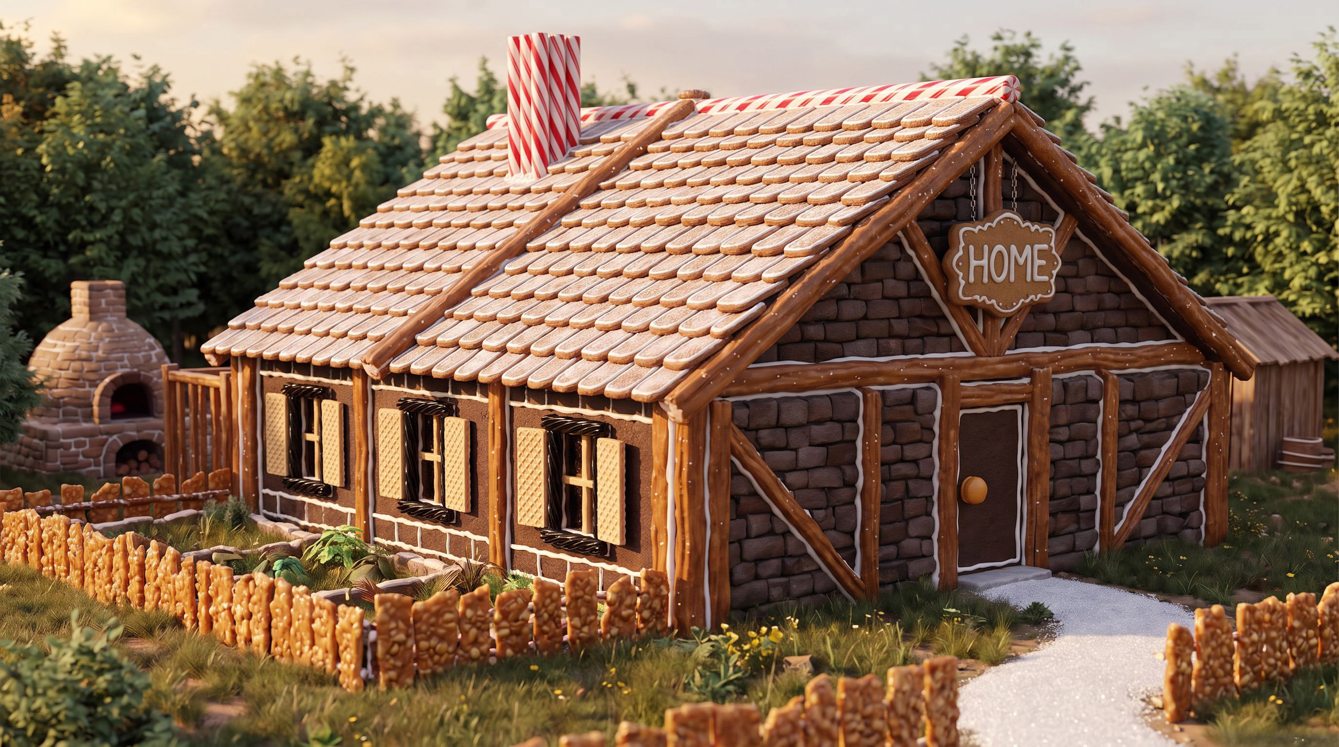 Front of the gingerbread witch house